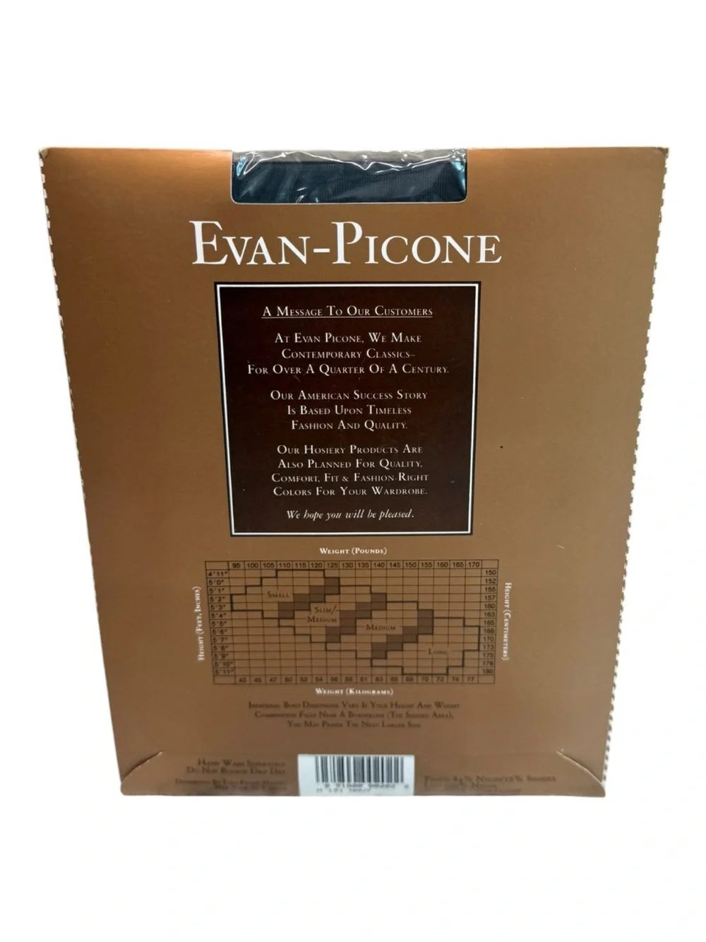 Vtg Evan-Picone The Sheerest Sheer Light Control Panty Pantyhose Navy Medium